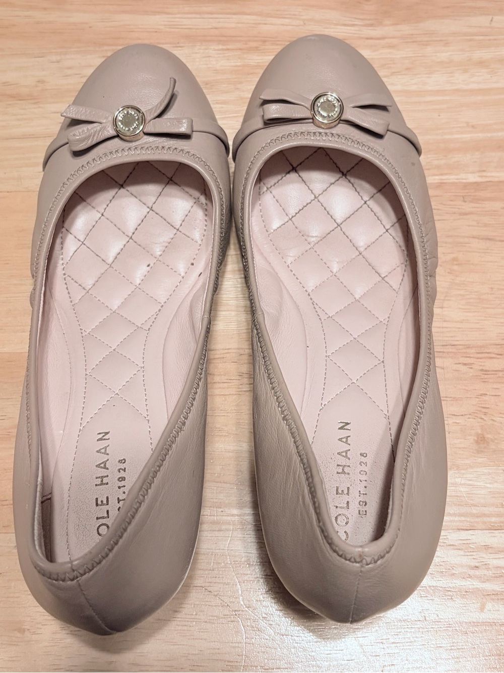 Cole Haan Nude Leather Tali Wedge - 6B